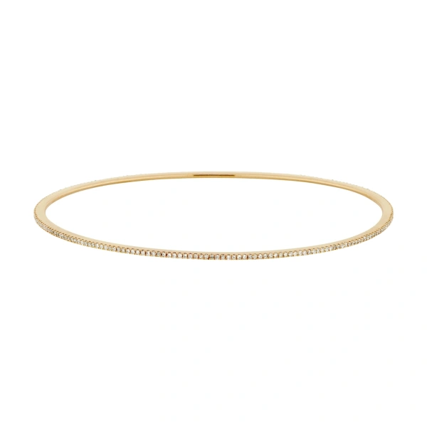 Eternity Bangle in 18K Rose Gold, White Diamond