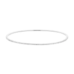 Rosa de la Cruz Eternity Bangle in 18K White Gold, White Diamond | Fine Bracelets | Coveti
