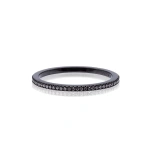 Rosa de la Cruz Eternity Ring in 18K Rhodium Gold, White Diamond | Fine Rings | Coveti