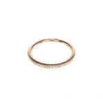 Rosa de la Cruz Eternity Ring in 18K Rose Gold, White Diamond | Fine Rings | Coveti