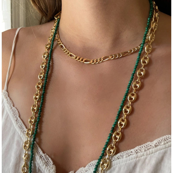 Rosa de la Cruz Figaro Chain in 18K Yellow Gold | Fine Necklaces | Coveti