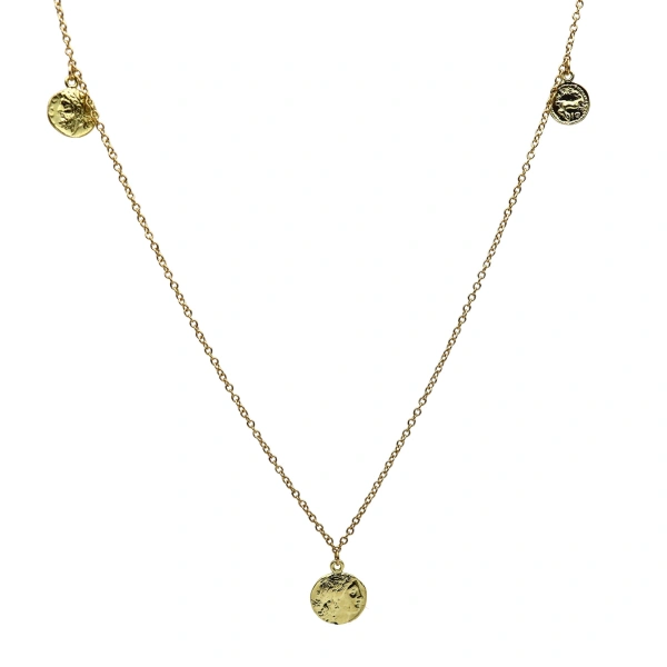 Rosa de la Cruz Five Coin Necklace in 18K Yellow Gold | Fine Necklaces | Coveti
