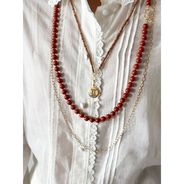 Rosa de la Cruz Gem Round Beads | Fine Necklaces | Coveti
