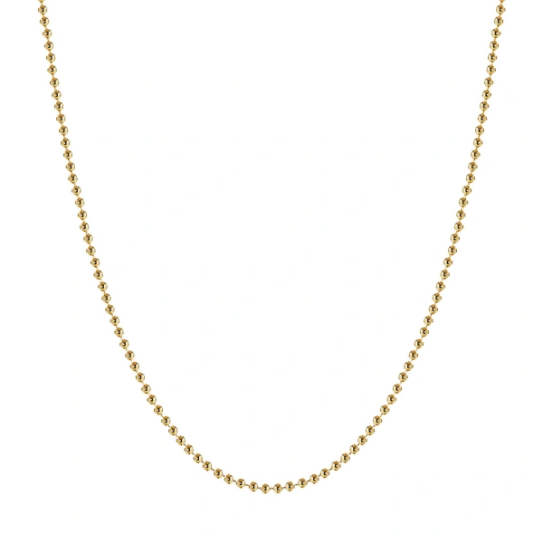 Gold Ball Chain in 18K Yellow Gold