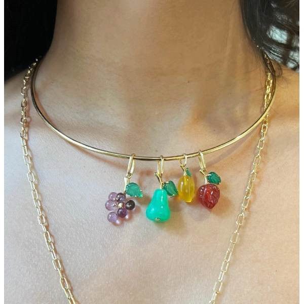 Rosa de la Cruz Gold Ball Wire Necklace in 18K Yellow Gold | Fine Necklaces | Coveti
