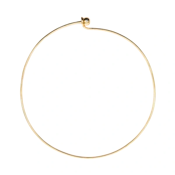 Rosa de la Cruz Gold Ball Wire Necklace in 18K Yellow Gold | Fine Necklaces | Coveti