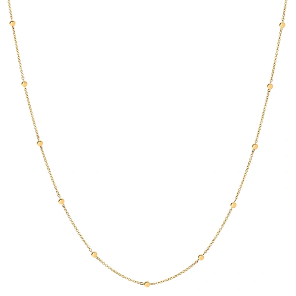 Rosa de la Cruz Gold Dot Necklace in 18K Yellow Gold | Fine Necklaces | Coveti