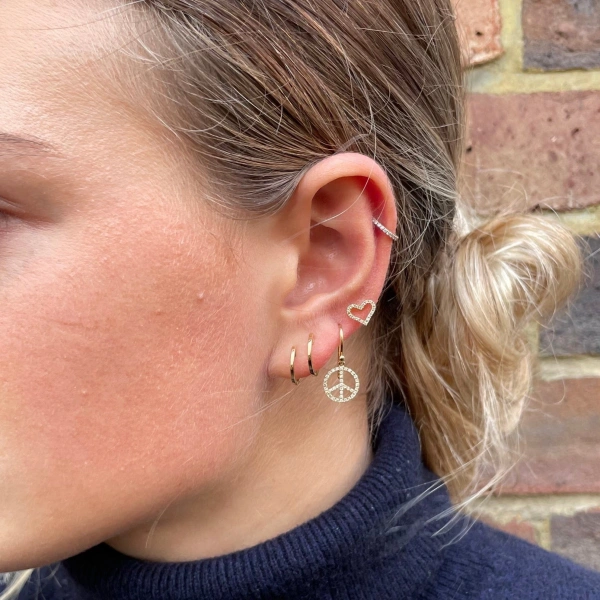 Rosa de la Cruz Gold Mini Hoops in 18K Yellow Gold, Pair | Fine Earrings | Coveti