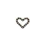Rosa de la Cruz Heart Stud in 18K Rhodium Gold, Brown Diamond, Single | Fine Earrings | Coveti