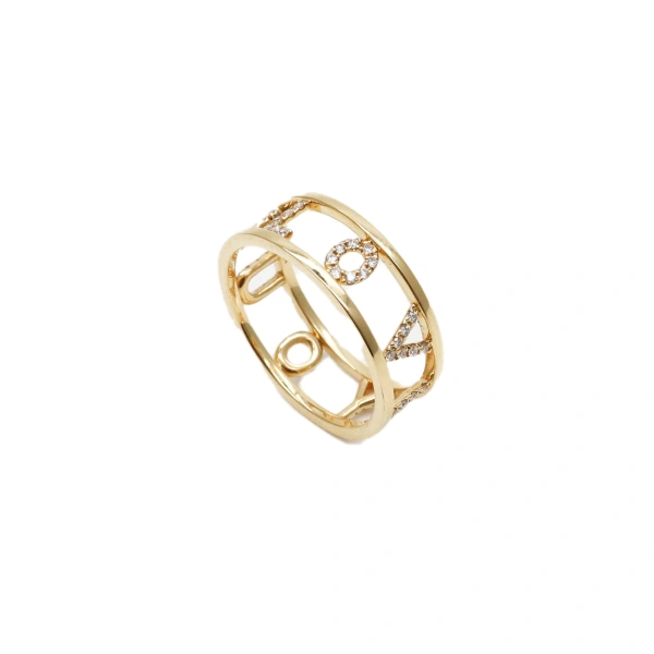 Rosa de la Cruz I Love You Text Ring | Fine Rings | Coveti