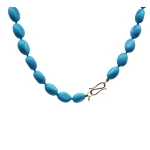 Rosa de la Cruz Large Turquoise Beads Necklace in 18K Yellow Gold, Turquoise | Fine Necklaces | Coveti