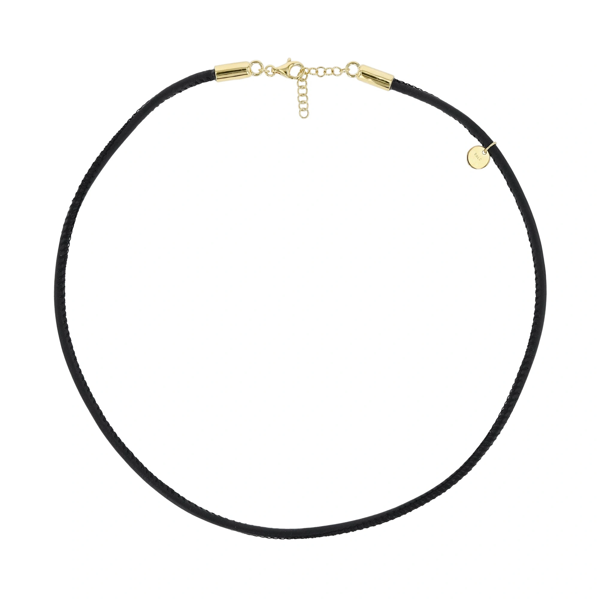 Rosa de la Cruz Leather Wire in 18K Yellow Gold Rosa de la Cruz Leather Wire in 18K Yellow Gold | Fine Necklaces | Coveti