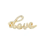 Rosa de la Cruz Love Ring in 18K Yellow Gold, White Diamond | Fine Rings | Coveti