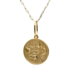 Rosa de la Cruz Lucky Charm Pendant in 18K Yellow Gold, White Diamond | Fine Pendants and Charms | Coveti
