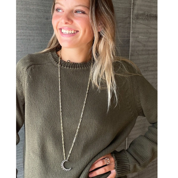 Rosa de la Cruz Mariner Link Chain in 18K Yellow Gold | Fine Necklaces | Coveti