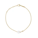 Rosa de la Cruz Pearl and Diamond Bracelet in 18K Yellow Gold, Pearl and White Diamond | Fine Bracelets | Coveti