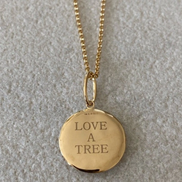 Rosa de la Cruz RDLC x Treelove Medallion in 18K Yellow Gold, Brown Diamond | Fine Pendants and Charms | Coveti