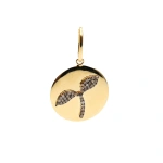 Rosa de la Cruz RDLC x Treelove Medallion in 18K Yellow Gold, Brown Diamond | Fine Pendants and Charms | Coveti