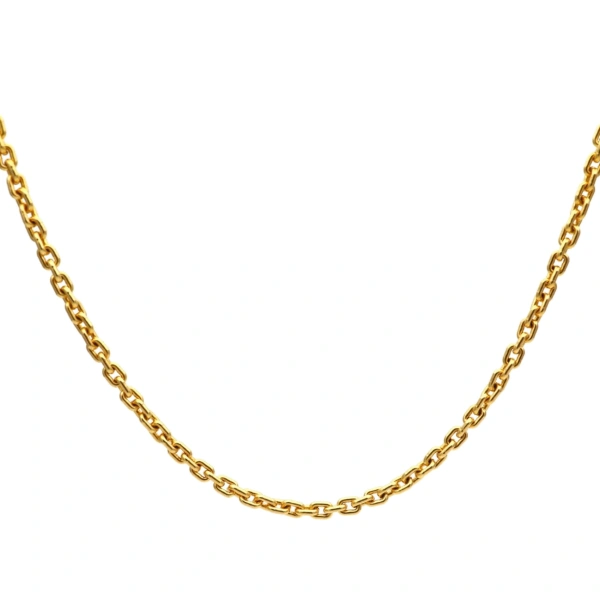 Rectangular Trace Chain in 18K Yellow Gold