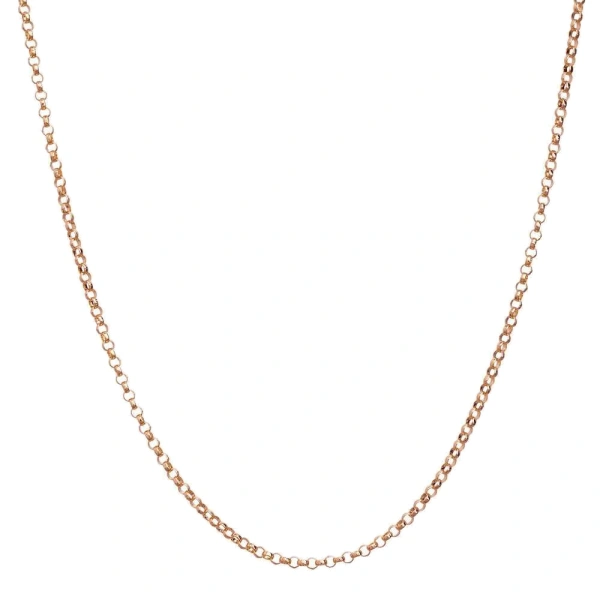 Rosa de la Cruz Rolo Chain in 18K Rose Gold | Fine Necklaces | Coveti