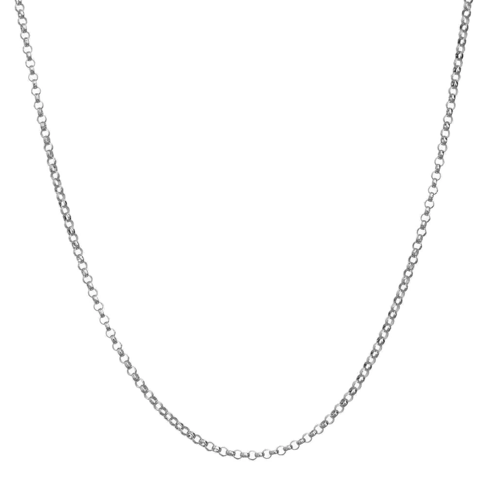 Rosa de la Cruz Rolo Chain in 18K White Gold Rosa de la Cruz Rolo Chain in 18K White Gold | Fine Necklaces | Coveti