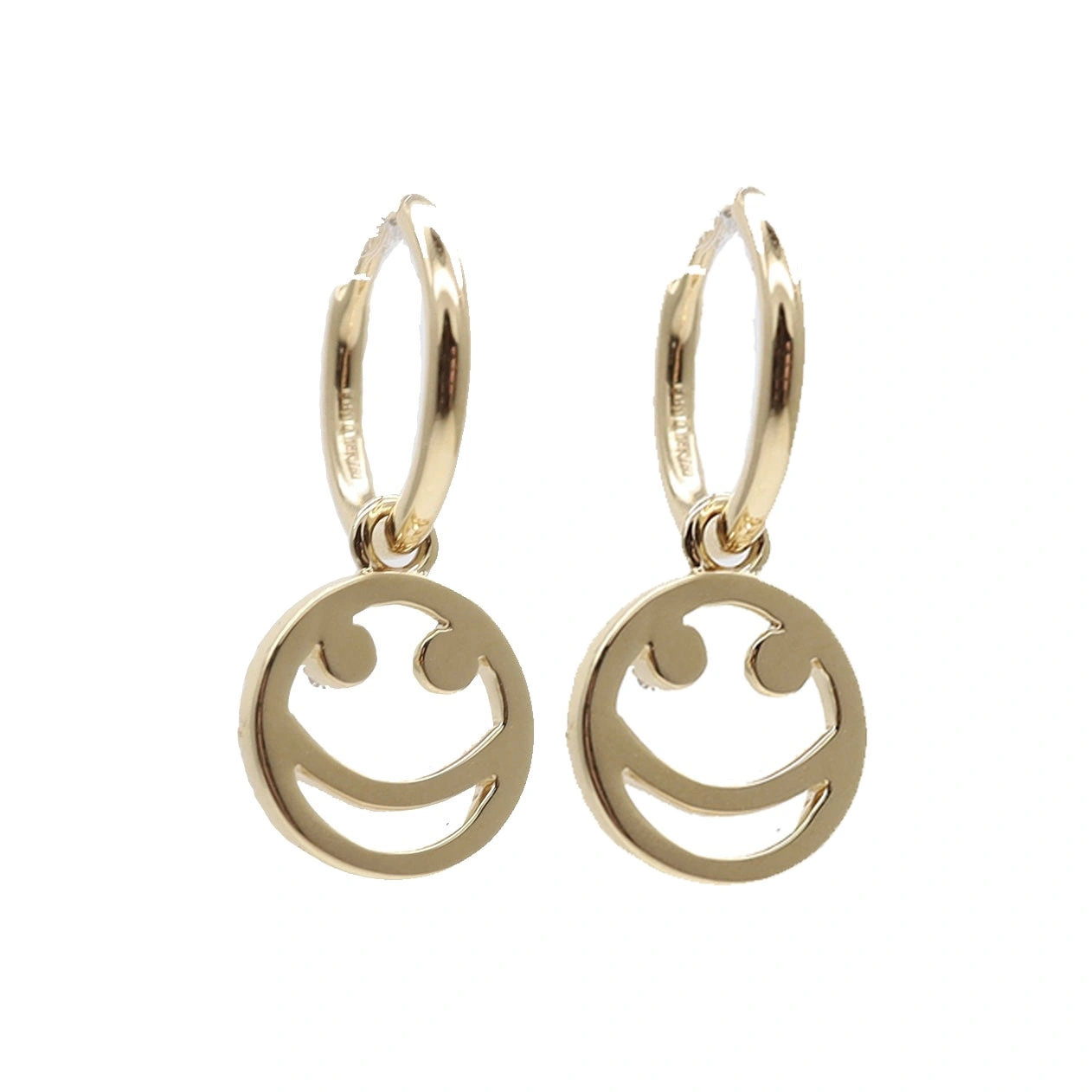 Rosa de la Cruz Smile Mini Hoops in 18K Yellow Gold, Pair Rosa de la Cruz Smile Mini Hoops in 18K Yellow Gold, Pair | Fine Earrings | Coveti