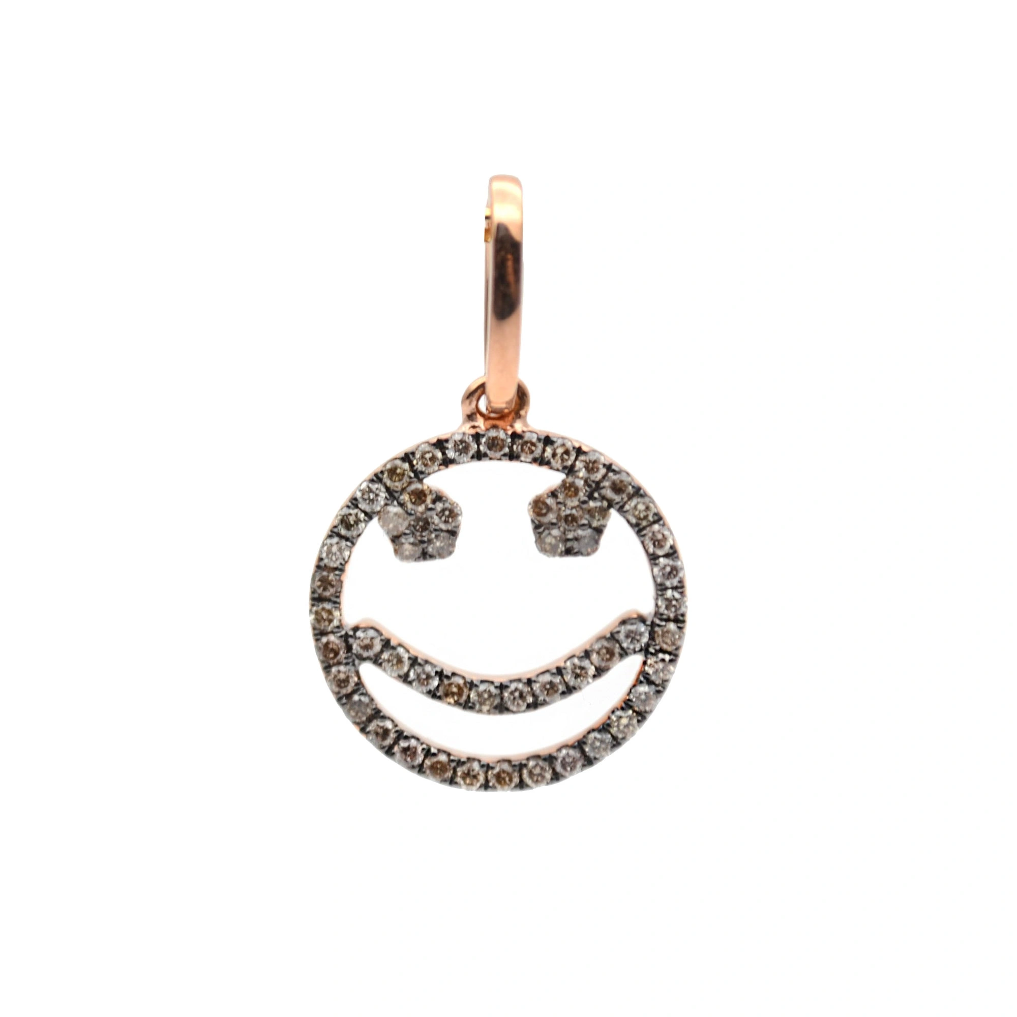 Rosa de la Cruz Smile Pendant 12mm in 18K Rose Gold and Brown Diamond Rosa de la Cruz Smile Pendant 12mm in 18K Rose Gold and Brown Diamond | Fine Pendants and Charms | Coveti