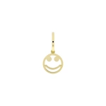 Rosa de la Cruz Smile Pendant 9mm in 18K Yellow Gold | Fine Pendants and Charms | Coveti