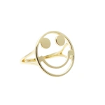 Rosa de la Cruz Smile Ring in 18K Yellow Gold | Fine Rings | Coveti