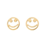 Rosa de la Cruz Smile Studs in 18K Yellow Gold, 18K Yellow, Pair | Fine Earrings | Coveti