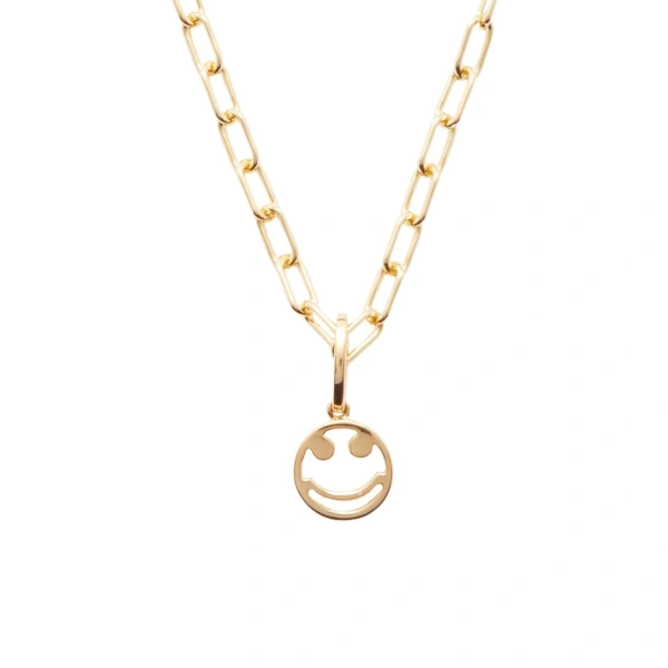 Rosa de la Cruz Smile on Chain in 18K Yellow Gold | Fine Necklaces | Coveti
