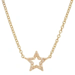 Rosa de la Cruz Star Charm Necklace in 18K Yellow Gold, Brown Diamond | Fine Necklaces | Coveti