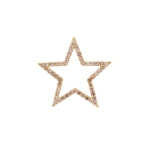 Rosa de la Cruz Star Pendant 25mm in 18K Yellow Gold, Brown Diamond | Fine Pendants and Charms | Coveti