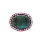 Rosa de la Cruz Tourmaline and Pink Sapphire Gem Ring in 18K Yellow Gold, Tourmaline and Pink Sapphire | Fine Rings | Coveti