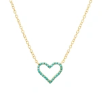 Rosa de la Cruz Turquoise Heart Charm Necklace in 18K Yellow Gold, Turquoise | Fine Necklaces | Coveti