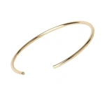 Rosa de la Cruz Two Diamond Gold Bangle in 18K Yellow Gold | Fine Bracelets | Coveti