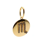 Rosa de la Cruz Zodiac Medallion in 18K Yellow Gold and Brown Diamond, Scorpio | Fine Pendants and Charms | Coveti
