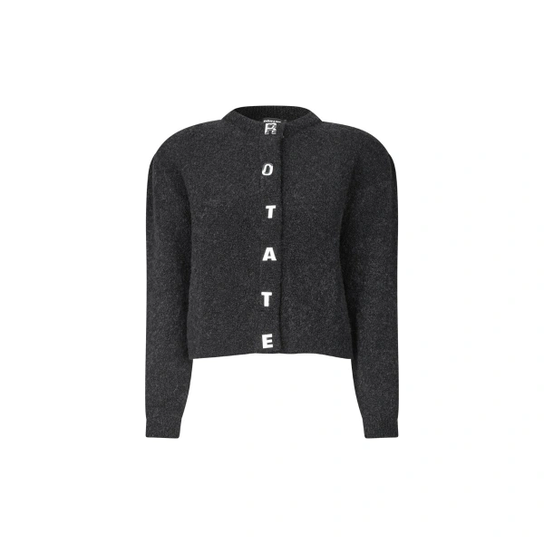 Boucle Knit Cardigan Black