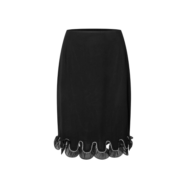 Chiffon Ruffle Skirt Black
