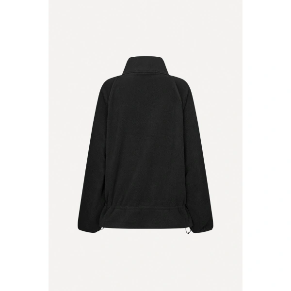 ROTATE Birger Christensen Fleece Half Zip Jacket Black | Jackets | Coveti