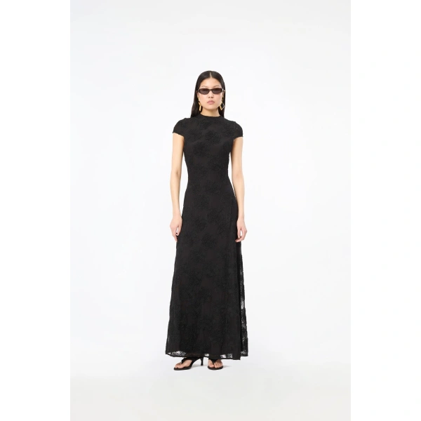 ROTATE Birger Christensen Flower Mesh Maxi Dress | Maxi Dresses | Coveti