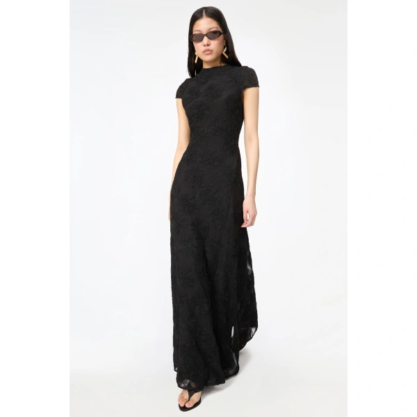 ROTATE Birger Christensen Flower Mesh Maxi Dress | Maxi Dresses | Coveti