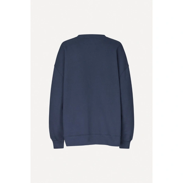 ROTATE Birger Christensen Heavy Sweat Crewneck Navy | Sweaters | Coveti
