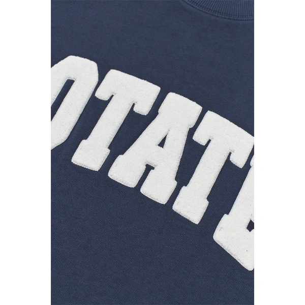 ROTATE Birger Christensen Heavy Sweat Crewneck Navy | Sweaters | Coveti