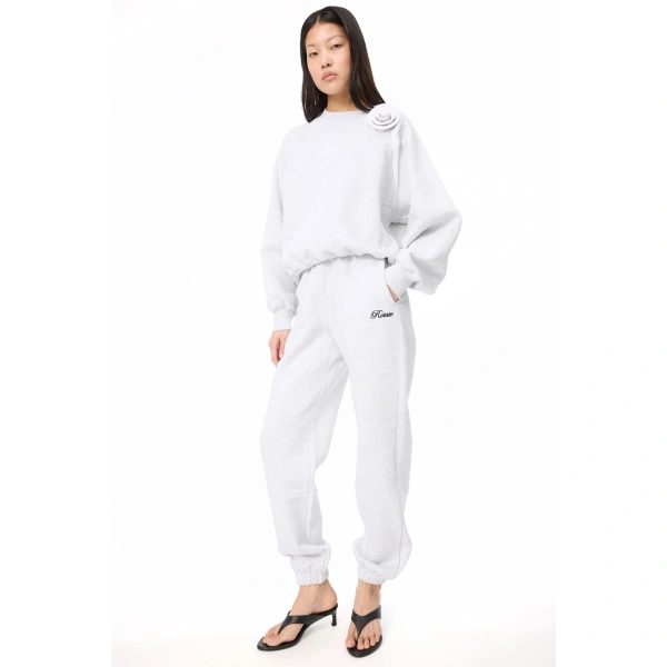 ROTATE Birger Christensen Heavy Sweatpants Light Grey | Sweatpants | Coveti