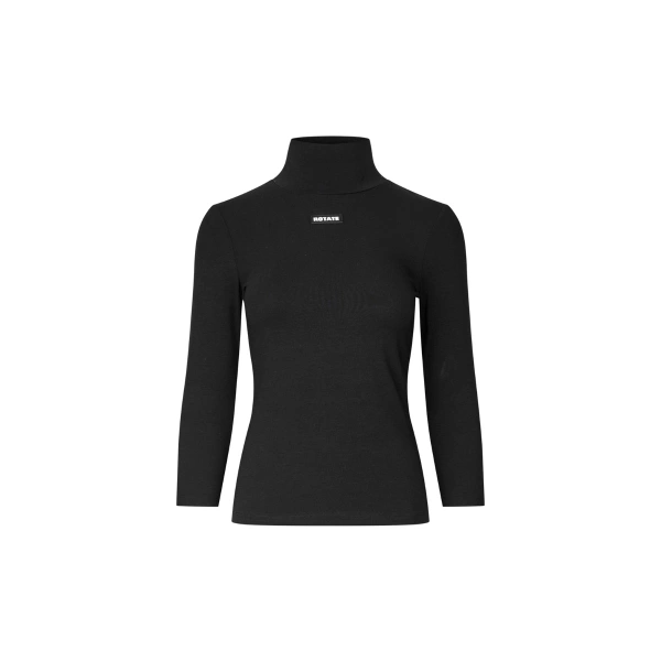 Jersey 3/4 Turtleneck Black