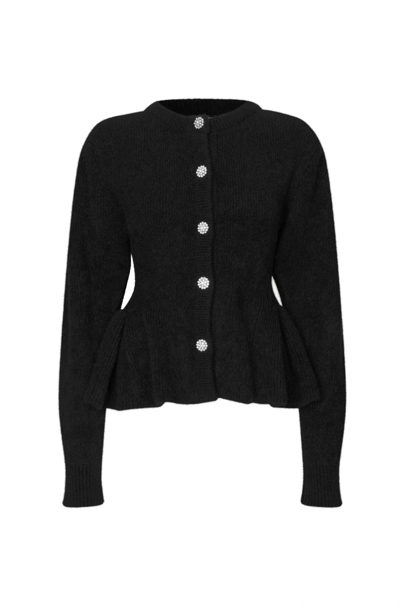 ROTATE Birger Christensen Knit Bijoux Cardigan Black 0 ROTATE Birger Christensen Knit Bijoux Cardigan Black | Cardigan | Coveti