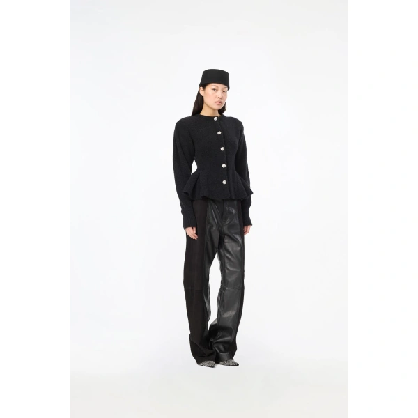 ROTATE Birger Christensen Knit Bijoux Cardigan Black | Cardigan | Coveti