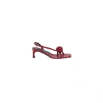 ROTATE Birger Christensen Leather Knot Strappy Sandal Red | Sandals | Coveti