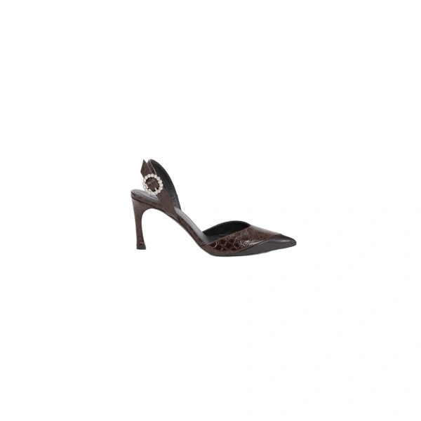 Leather Mule Slingback Brown